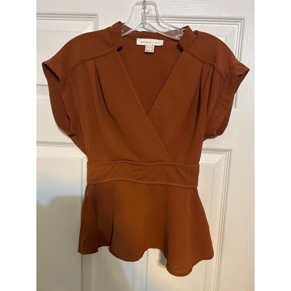 π Brown Blouse by Ann Taylor Sz M - Picture 1 of 3